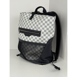 Louis Vuitton Damier Taiga Match Point Backpack White & Navy